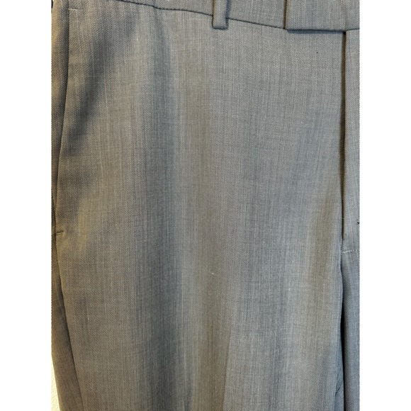Savane Men's Dress Pants 38W 30L Flex Waist Gray Flat Front - Picture 4 of 6
